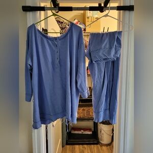Free People Cozy set light blue xxl